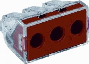 Wago lasklem 3 voudig 2,5-6MM² transparant